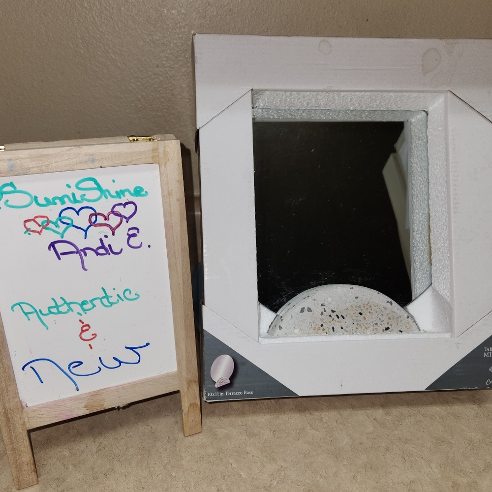 CONCEPTS IN TIME Terrazzo Moonbase Mirror Tabletop, BNIB